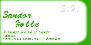sandor holle business card